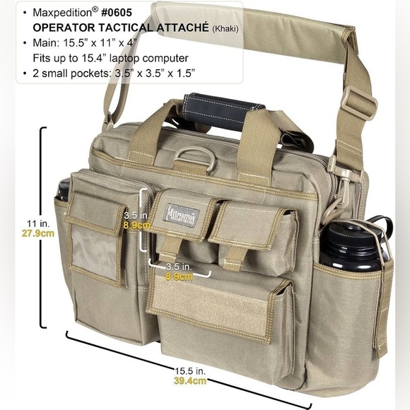 EUC Maxpedition Operator Tactical Black Attache Laptop/Tactical Bag - Picture 3 of 16